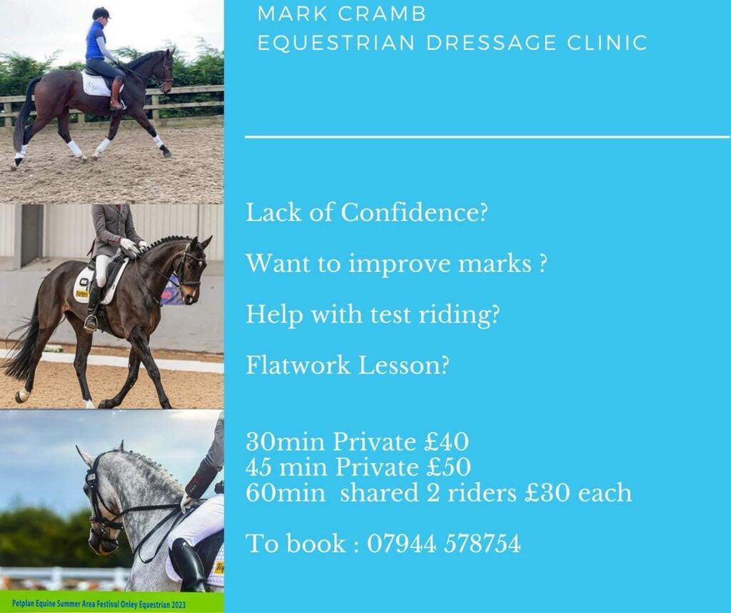 Mark Cramb Dressage Clinic Beaver Hall Equestrian Centre